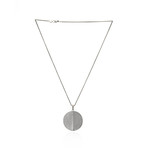 Gurhan Sterling Silver Diamond Single Drop Necklace