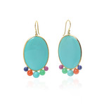 Ippolita 18k Yellow Gold Turquoise Nova Earrings III