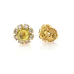 Ippolita 18k Yellow Gold Diamond + Citrine Lollipop Earrings // Store Display