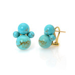 Ippolita 18k Yellow Gold Turquoise Nova Earrings IV