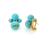 Ippolita 18k Yellow Gold Turquoise Nova Earrings IV