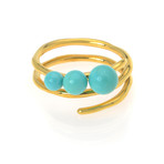 Ippolita 18k Yellow Gold Turquoise Nova Ring // Ring Size: 7.25