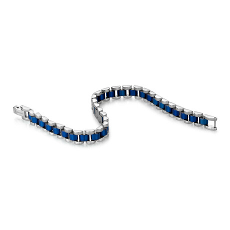Brush Centre Rolex Bracelet // Blue (Blue)