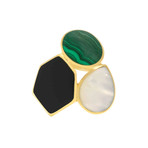 Ippolita 18k Yellow Gold Polished Rock Candy 3 Stone Ring // Ring Size: 7