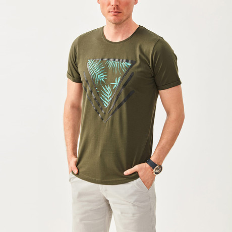 Palm Triangle T-Shirt // Khaki (S)