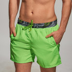 Palm Waistband Swim Short // Peanut Green (S)