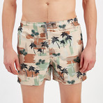 Palm Tree Swim Short // Multicolor (S)