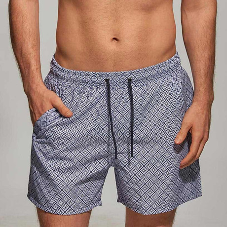 Geometric Swim Short // Indigo (S)