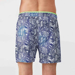 Paisley Swim Short // Blue (2XL)