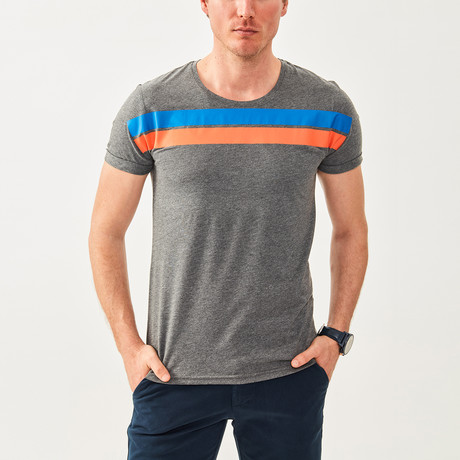 Top Stripe T-Shirt // Anthracite (S)