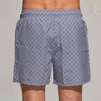 Geometric Swim Short // Indigo (2XL)