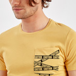 Caution T-Shirt // Mustard (L)