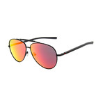 Men's DA7001 Sunglasses // Black + Red