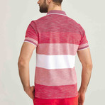 Thick Stripe Polo // Red (L)