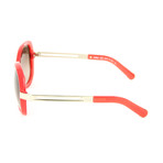 Chloe // Women's CE662S Round Sunglasses // Coral + Brown Gradient