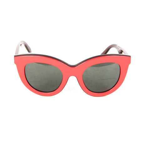 Victoria Beckham // Women's Layered Cat Eye VBS103 Sunglasses // Red