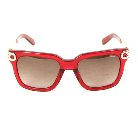 Chloe // Women's CE67SS Square Sunglasses // Cherry + Brown Gradient