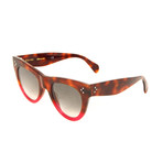 Celine // Women's Aviator Sunglasses // Havana + Fuchsia