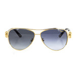 Chopard // Women's Aviator Sunglasses // Gold + Gray Gradient