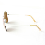 Victoria Beckham // Women's Santa Monica Classic Sunglasses // Matte White + Brown