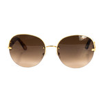 Chopard // Women's Happy Diamonds Sunglasses // Gold + Havana