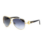 Chopard // Women's Aviator Sunglasses // Gold + Gray Gradient