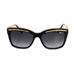 Chopard // Women's Rectangle Sunglasses // Black + Gray Gradient