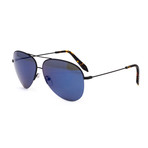 Victoria Beckham // Women's VBS98 Aviator Sunglasses // Blue + Black