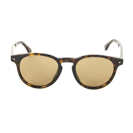 Fendi // Women's Round Sunglasses // Black + Silver