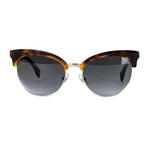 Fendi // Women's Modern Cat Eye Sunglasses // Havana + Gray