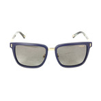 Chopard // Women's Shield Sunglasses // Blue + Gold