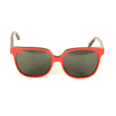 Victoria Beckham // Women's VBS104 Square Sunglasses // Red + Gray Gradient