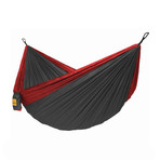 DoubleOwl Hammock + Inflatable Pillow (Navy + Light Blue Hammock + Stripe Pillow)