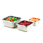 Minimal SQ Stainless Steel Containers // Set of 3