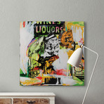 Wines X Liquors Print on Wrapped Canvas (12"H x 12"W x 1.5"D)
