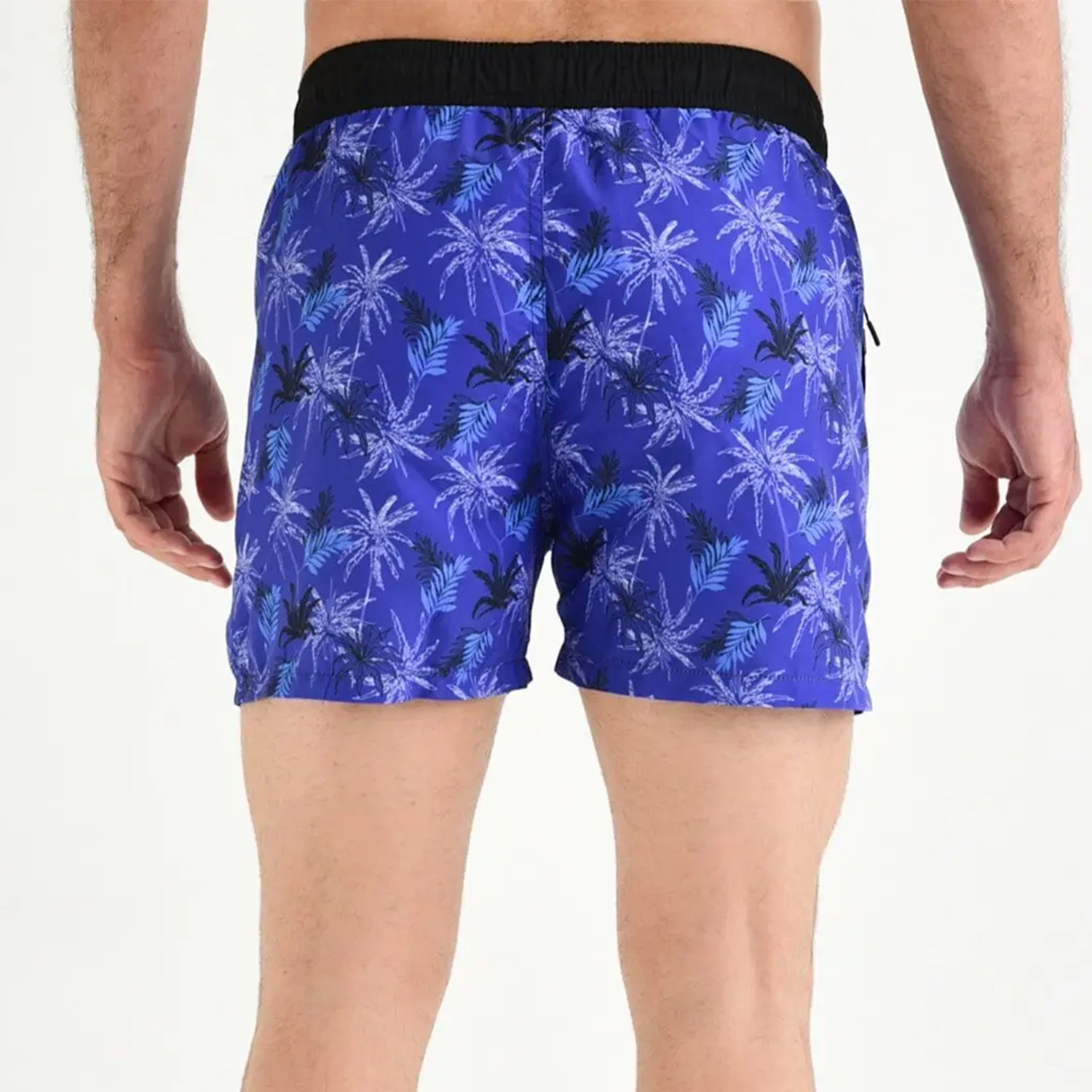 Palm Tree Swim Short // Blue (2XL) - Dynamo - Touch of Modern