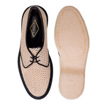 Chance Fishnet + Leather Derby // Natural (Euro: 44)