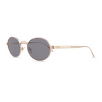 Unisex Nelson Sunglasses (Orange-White Lens + Gold Frame)