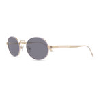 Unisex Nelson Sunglasses (Orange-White Lens + Gold Frame)