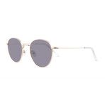 Unisex Oswald Sunglasses (Rose Gold Mirror Lens + Rose Gold Frame)