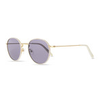 Unisex Oswald Sunglasses (Rose Gold Mirror Lens + Rose Gold Frame)