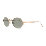 Unisex Nelson Sunglasses (Orange-White Lens + Gold Frame)