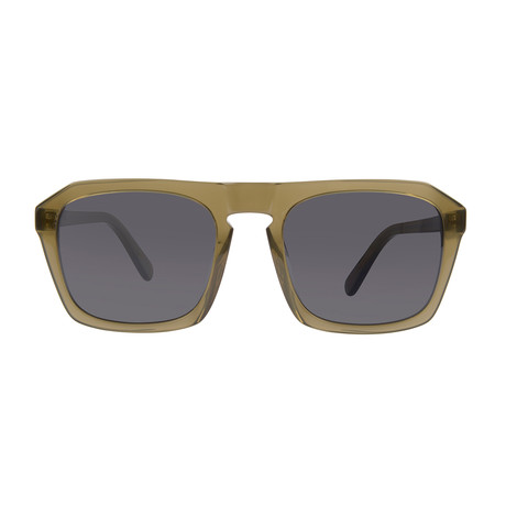 Unisex Murdoch Sunglasses (Green Lens + Light Tortoise Frame)