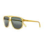 Unisex Wentworth Sunglasses (Green Lens + Sherbet Lemon Frame)