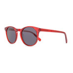 Unisex Percy Sunglasses (Gray Lens + Ruby Frame)