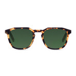 Unisex Marshall Sunglasses // Green Lens + Light Tortoise Frame