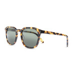 Unisex Marshall Sunglasses // Green Lens + Light Tortoise Frame