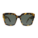 Women's Matilda Sunglasses (Green Lens + Light Tortoise Frame)