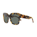 Women's Matilda Sunglasses (Green Lens + Light Tortoise Frame)