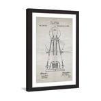 Edison Light 1881 // Old Paper Framed Painting Print (8"W x 12"H x 1.5"D)